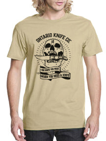 Ontario Knife Company Skull and Knife T-Shirt